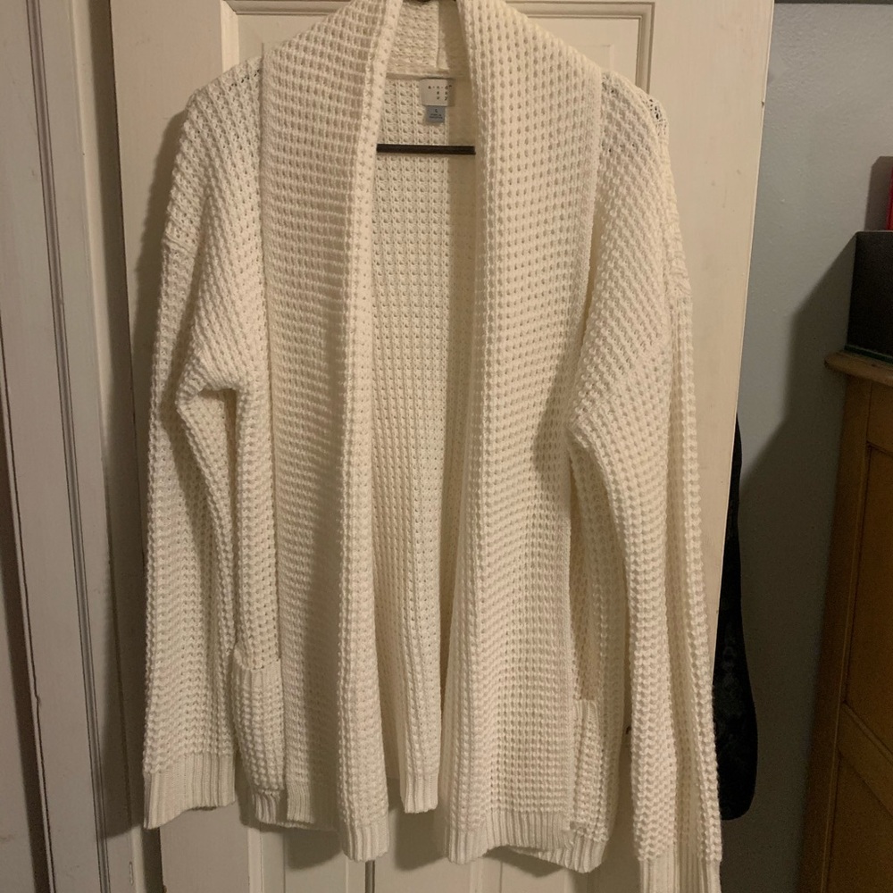 White Knit Cardigan